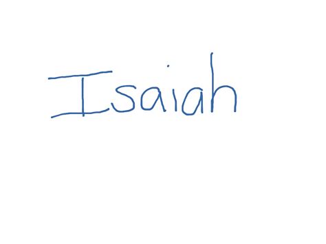 how to write isaiah in cursive